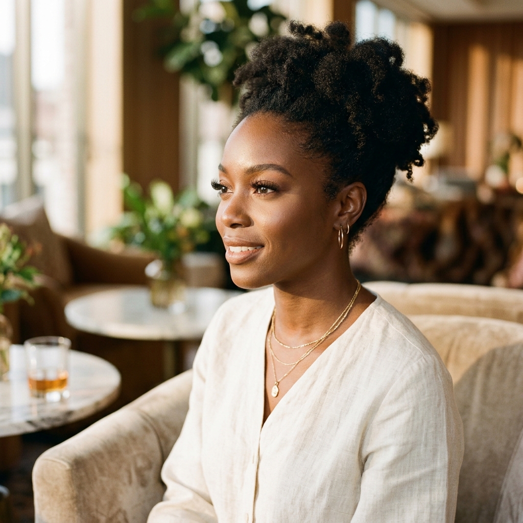 Photo lifestyle d'une femme avec un regard magnifique